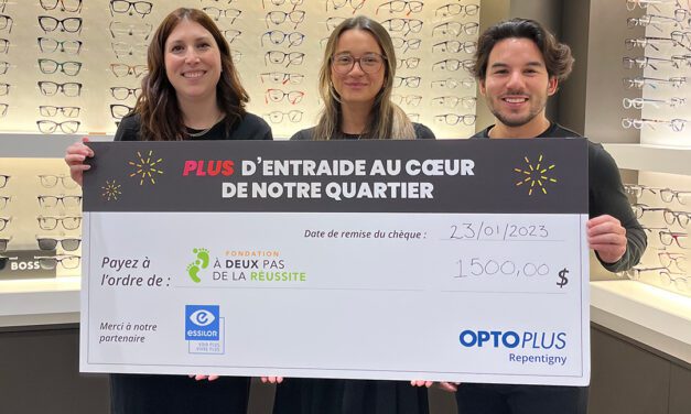 PLUS DE 62 000 $ DE DONS AMASSÉS PAR LES CLINIQUES VISUELLES OPTOPLUS