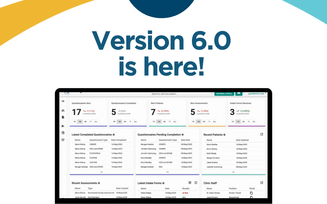 CSI Dry Eye AI-powered research-driven platform manages and assesses dry eye disease releases it’s latest update