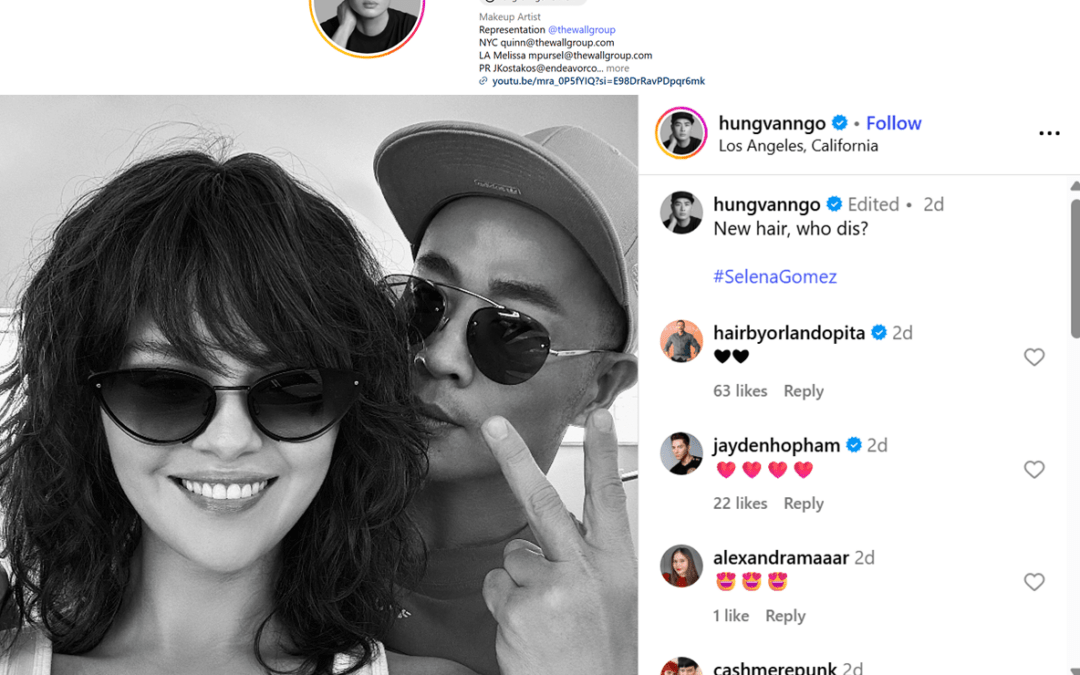 Selena Gomez styling the Selwyn Glasses in Black with Vera Wang Eyewear