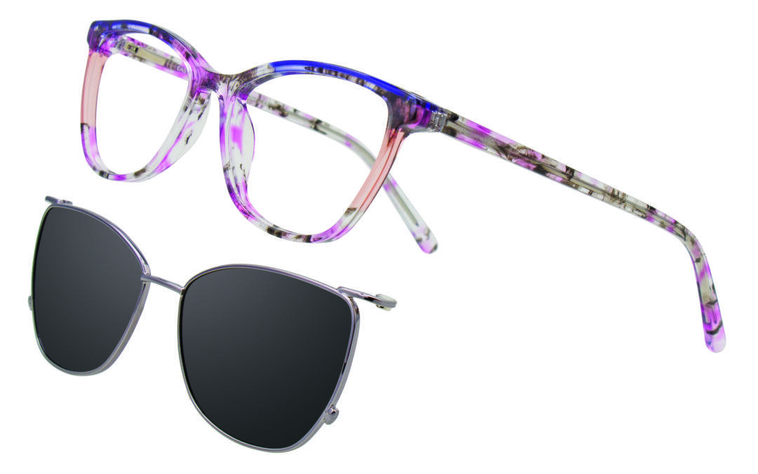 EasyClip® EC743 Cat-Eye Style With Sun Clip-On Ease