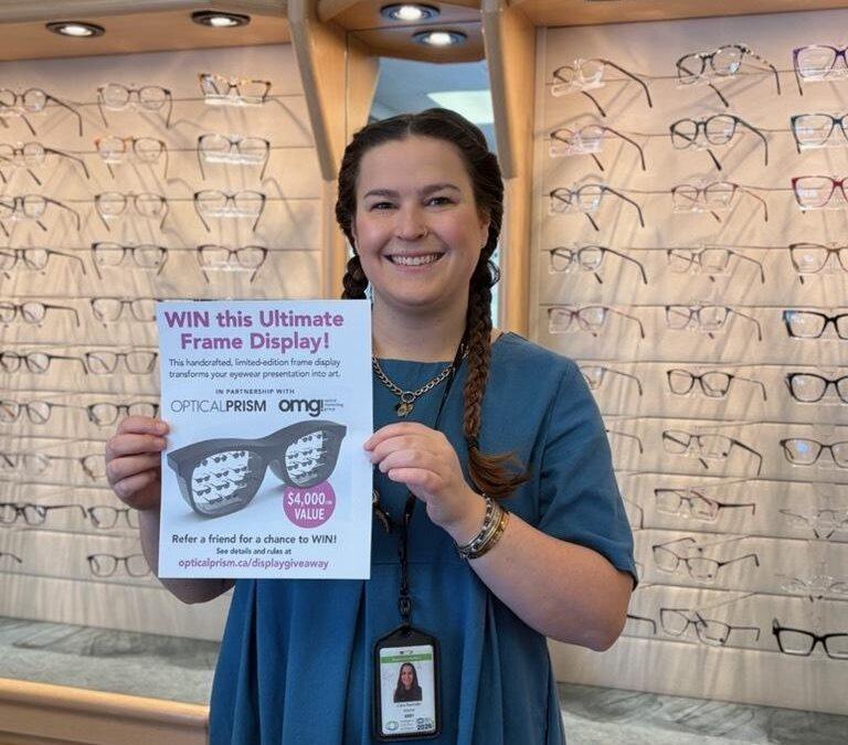 Optical Prism Announces Cara Vezina as Winner of the Ultimate Optical Showcase Display Giveaway