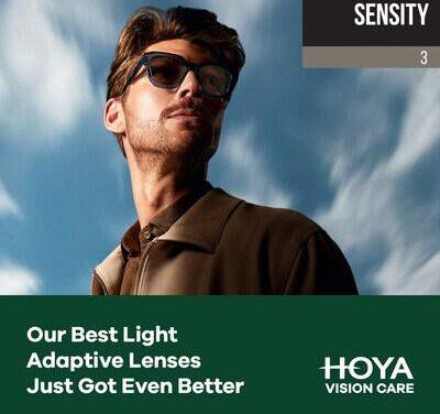 HOYA Vision Care Announces Sensity® 3, the Third Generation of Sensity® Light-Adaptive Lenses, Addressing Patients’ Desire for Longer Activation Life and Color Stability